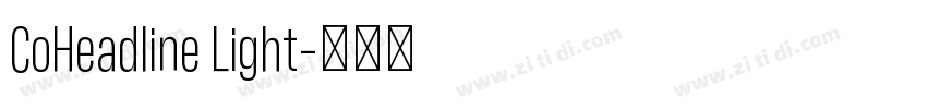 CoHeadline Light字体转换